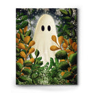 Cute Ghost Among Autumn Foliage Illustration Halloween Wall Art