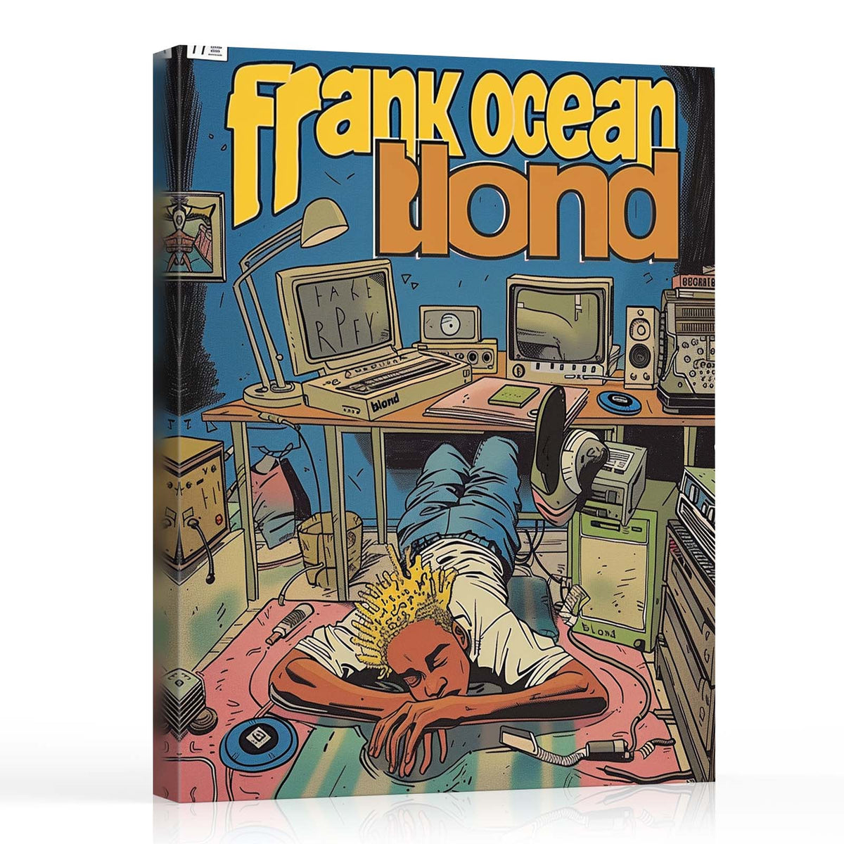 Frank Ocean Blonde Retro Music Studio Canvas Wall Art
