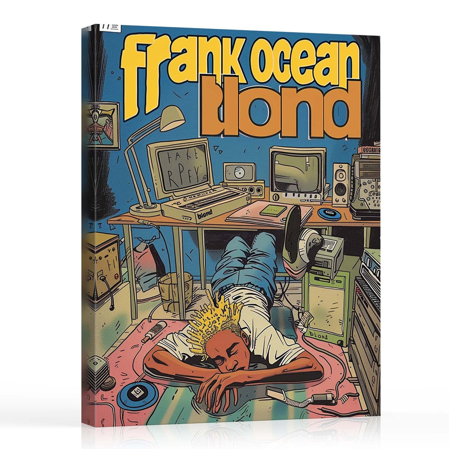 Frank Ocean Blonde Retro Music Studio Canvas Wall Art
