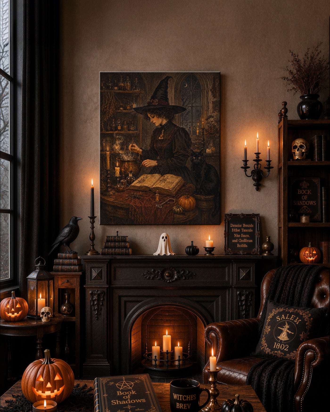 Witch’s Potion Room Halloween Canvas Wall Art