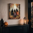 Autumn Coven Walk Halloween Canvas Wall Art