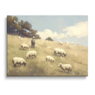 Shepherd and Sheep Pasture Wall Art