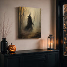 Forest Witches Halloween Canvas Wall Art, Magical Gothic Decor