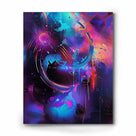 Neon Cyber Soundscape Canvas Wall Art