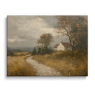 Rustic Countryside Cottage Moody Rural Cottage Path Painting Wall Art