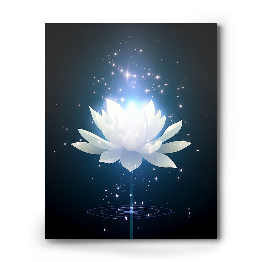 8x10 / Dark Cosmic Lotus Fantasy Art
