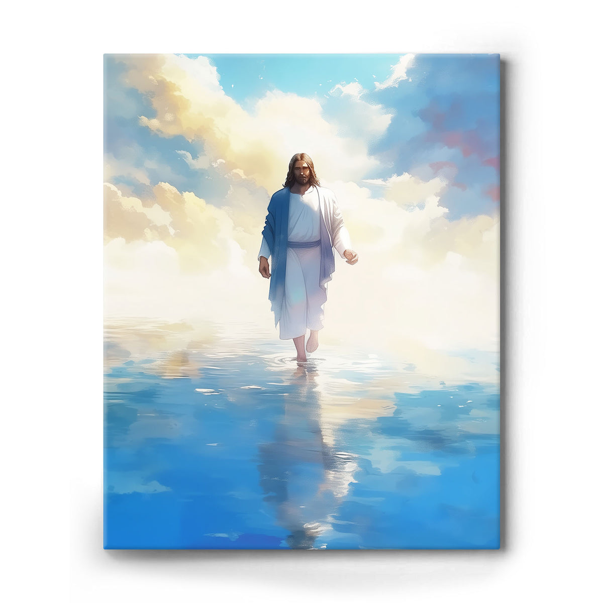 Christian Jesus Walking on Water Inspirational Painting Religious Wall Art