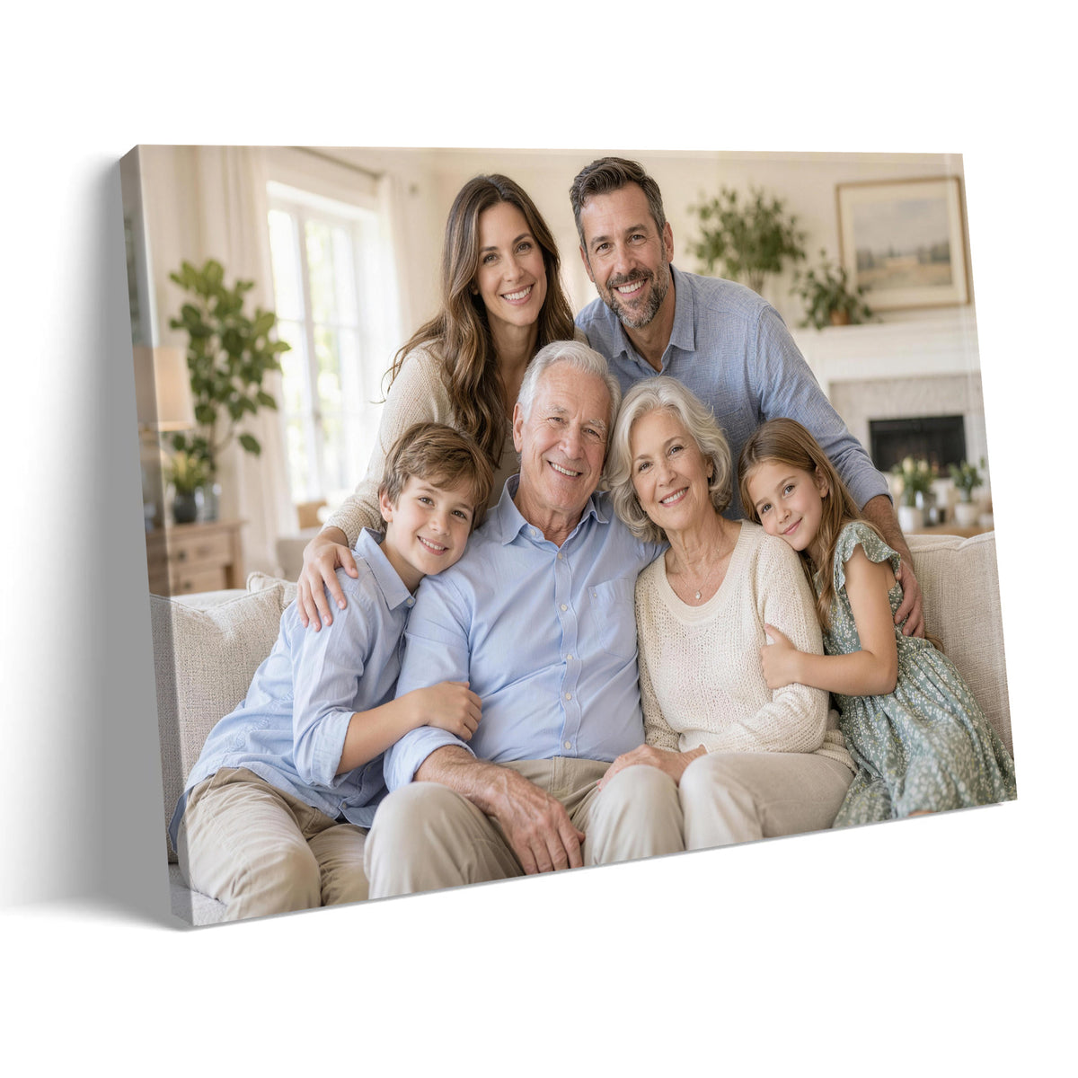 Personalized Family Canvas Print – Custom Family Photo Wall Art