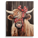 Rustic Christmas Farmhouse Canvas Wall Art, Snowy Barn and Country Holiday Decor