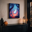 Swinging Ghosts Halloween Canvas Wall Art