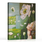 Ethereal Green Botanical Portrait Wall Art
