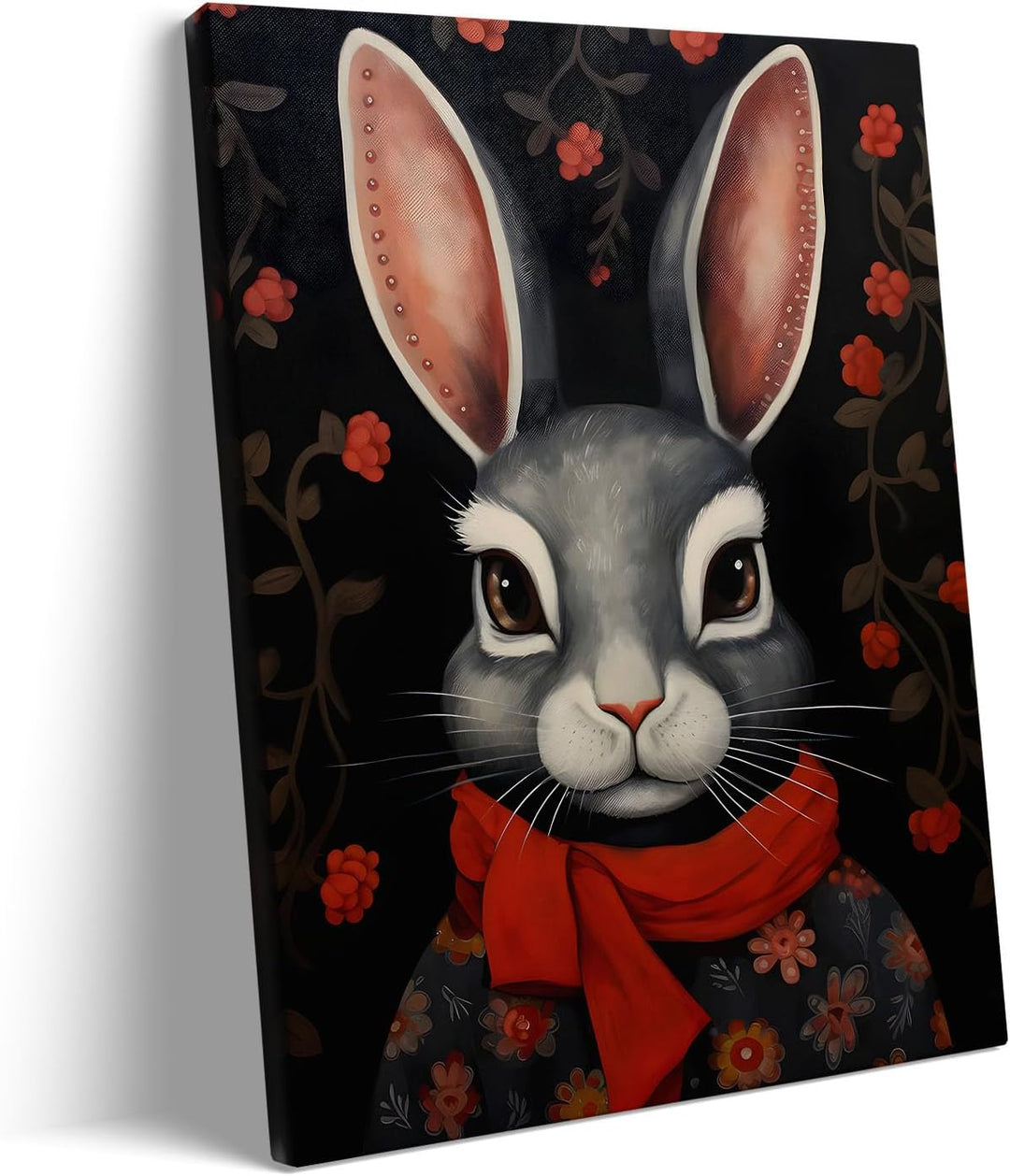 Easter Modern Easter Bunny Canvas Wall Art, Stylish Bunny Home Decor Print Painting Spring Aesthetic Artwork, Rustic Easter Charm Holiday Gift Nursery Living Room Decoration