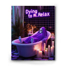 Dying to Relax Halloween Bathroom Wall Art