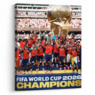 Spain Soccer Team Champions Canvas Wall Art – Trophy Celebration Print