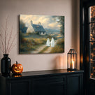Little Ghosts at Play Halloween Canvas Wall Art for Kids