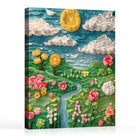 Whimsical Green Garden Paper Art Wall Decor