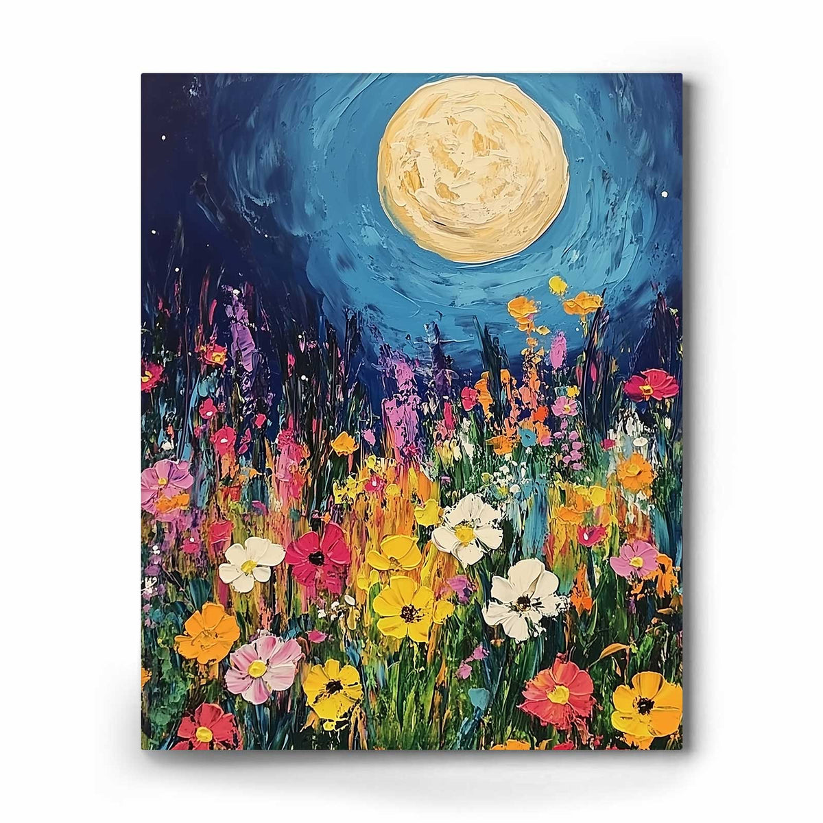 Moonlit Wildflower Meadow Wall Art