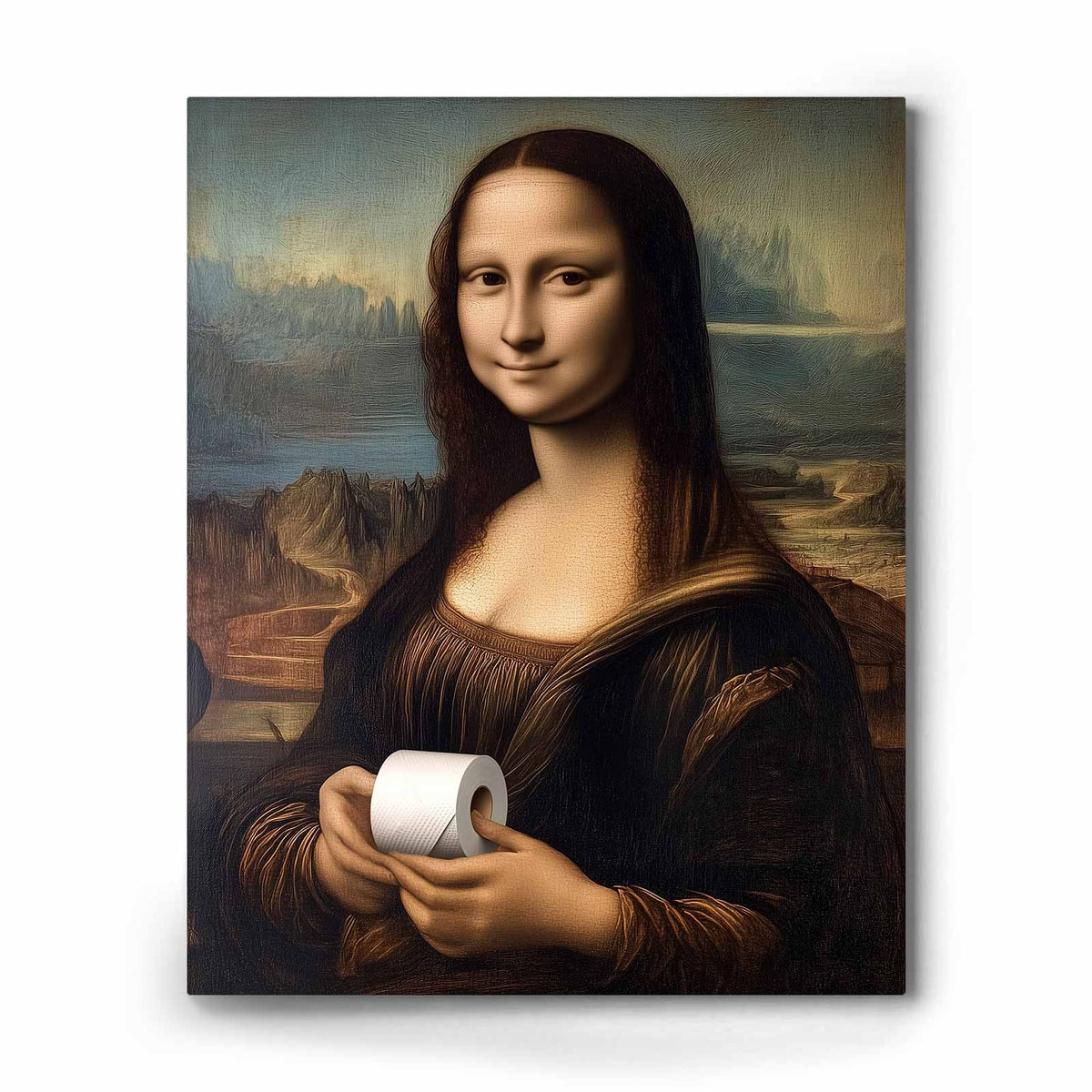 Funny Mona Lisa Bathroom Wall Art