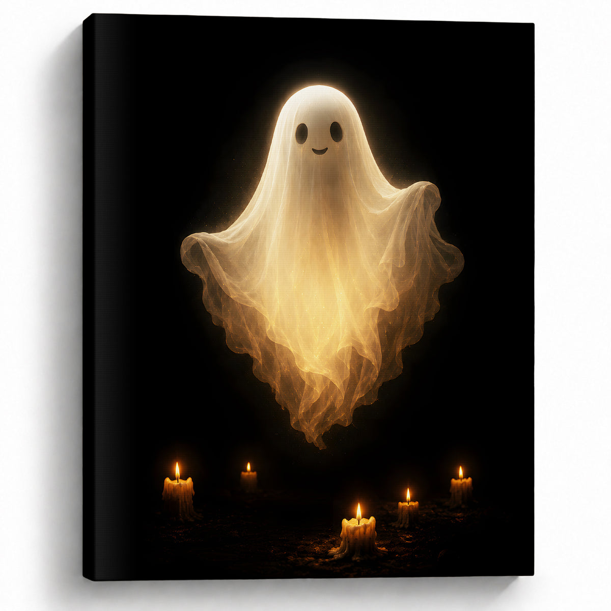 Haunted Ghost Halloween Canvas Wall Art, Spooky Gothic Decor for Living Room, Bedroom and Entryway