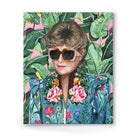 Bold Pop Art Botanical Portrait Painting Colorful Floral Fashion Wall Art