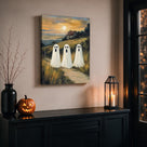 Little Ghosts at Play Halloween Canvas Wall Art for Kids