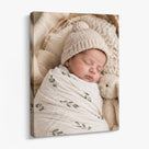 Custom Baby Photo Canvas Print – Personalized Newborn Portrait Wall Art