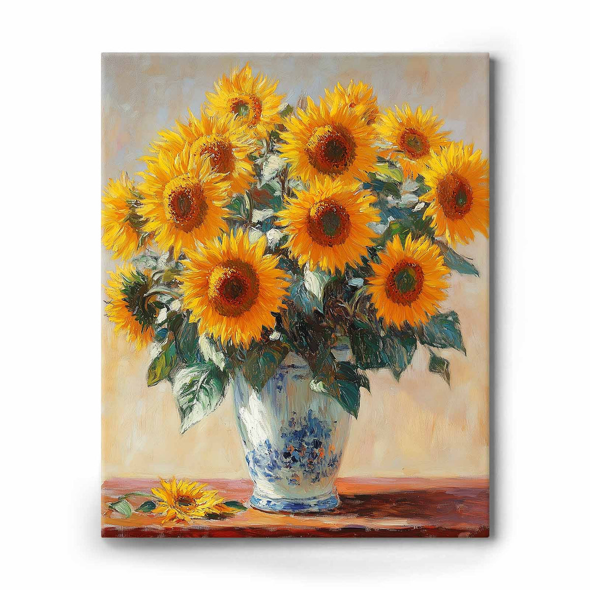 Sunflower Bouquet Still Life Oil Painting Wall Art