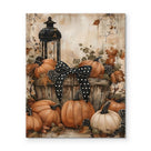 Rustic Pumpkin Harvest Halloween Canvas Wall Art