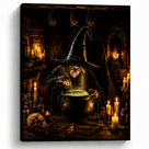 Witch’s Potion Halloween Canvas Wall Art, Gothic Witchcraft Decor