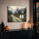 Little Ghosts at Play Halloween Canvas Wall Art for Kids