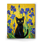 Black Cat Water Lily Wall Art