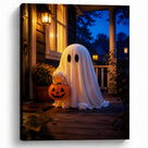 Little Ghosts & Candlelight Halloween Canvas Wall Art for Kids