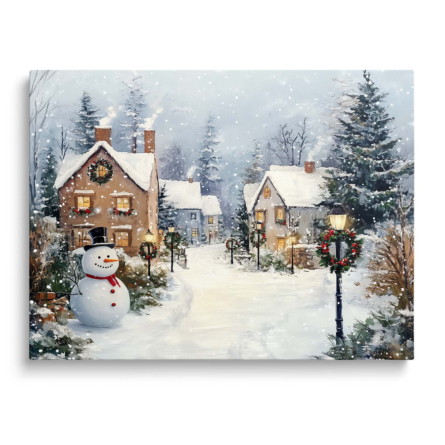 Snowman Village / 8"L x 10"W