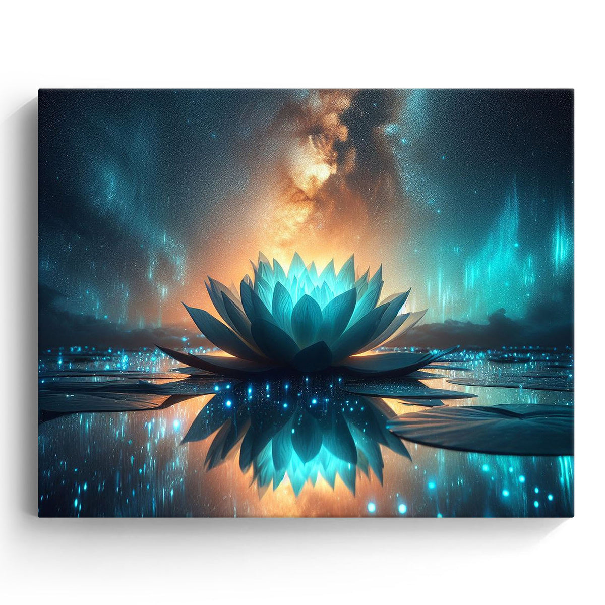 Mystical Lotus Water Wall Art