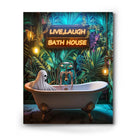 Live Laugh Bath House Ghost Wall Art