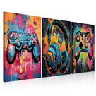 Colorful Gaming Gear Wall Art Set