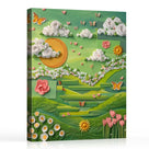 Whimsical Green Garden Paper Art Wall Decor