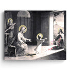 Black and White Religious Illustration Vintage Christian Mother and Child Wall Art