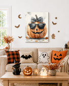 Cool Pumpkin Halloween Canvas Wall Art