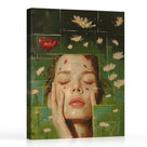 Ethereal Green Botanical Portrait Wall Art