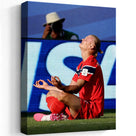 Erling Haaland Meditation Celebration Canvas Wall Art – Norway Soccer Print