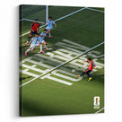 Spain vs Argentina Decisive Free Kick Canvas Wall Art – Soccer Final Moment Print