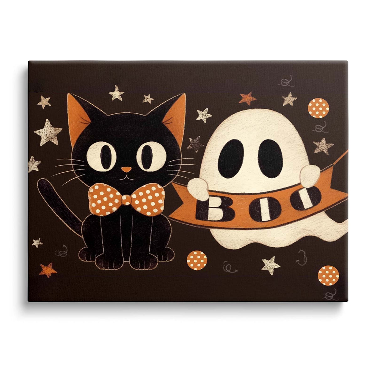 Cute Halloween Ghosts and Friends Wall Art