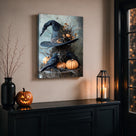 Witch Hat Halloween Canvas Wall Art, Magical Gothic Decor