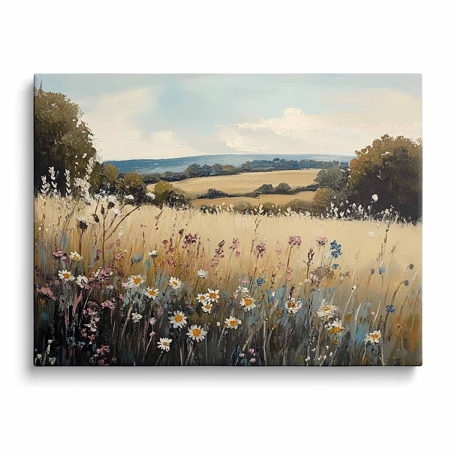 Wildflower Wheat Field Wall Art