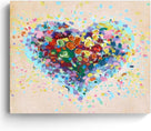 Vibrant Abstract Heart Pictures Print Painting