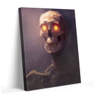 Dark Gothic Glowing Skull Horror Painting Eyes Skull Wall Art