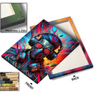 Neon Cyber Soundscape Canvas Wall Art