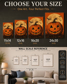 Vintage Jack-o’-Lantern Halloween Canvas Wall Art