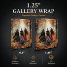 Autumn Coven Walk Halloween Canvas Wall Art